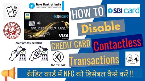 how to disable nfc on sbi credit card|how to remove nfc from visa.